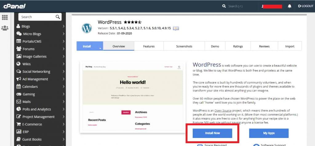  hosting me WordPress install  कैसे करे ?