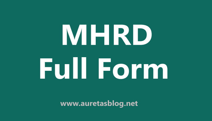 MHRD Full Form Hindi